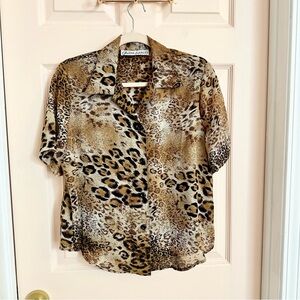 Animal print Gloria lance button up